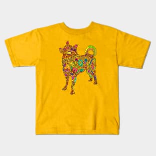 Dog of Flowers Kids T-Shirt